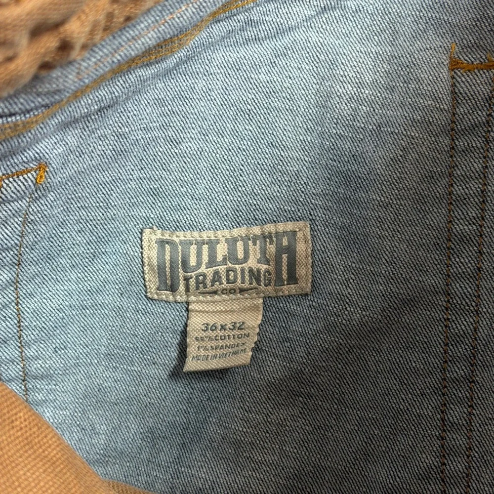 Duluth Trading Co Flex Ballroom Jeans Mens 36x32 Dark Wash Straight Leg Denim